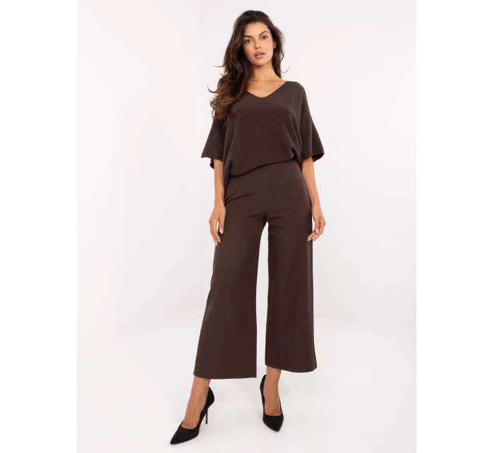 Dámské kalhoty IT SP FL9068.96 Tmavě hnědá - Rue Paris