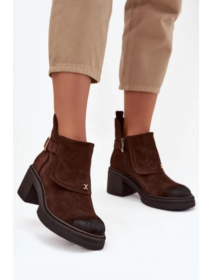 Boty na podpatku model 220893 Step in style Boty na podpatku model 220893 Step in style