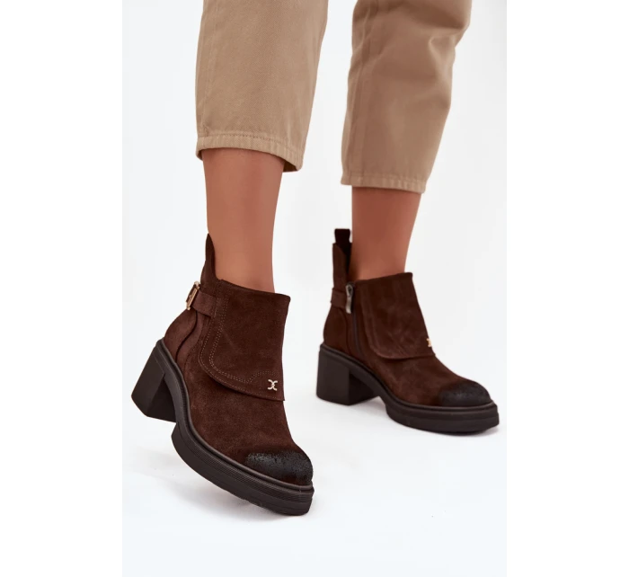 Boty na podpatku model 220893 Step in style Boty na podpatku model 220893 Step in style