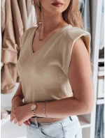 Dámská halenka krátká zlatá Dstreet model 21985789 - FashionStreet