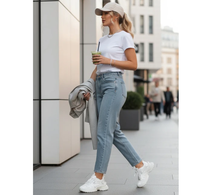 Dámské džíny mom fit s vysokým pasem modré FashionStreet UY2861