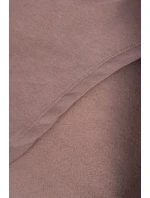 Šaty s kapucí a bočním rozparkem mocca