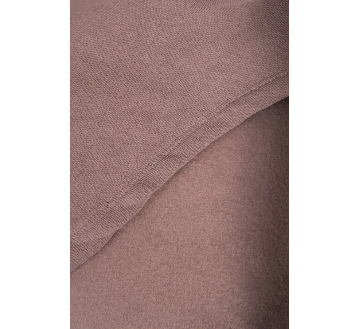 Šaty s kapucí a bočním rozparkem mocca