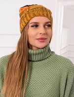 Fleecová čepice Dolores K303 hořčicová+oranžová+zelená