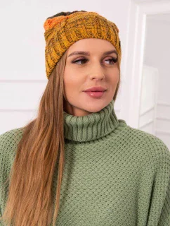 Fleecová čepice Dolores K303 hořčicová+oranžová+zelená