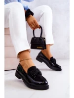 Elegantní Lakované Mokasíny Loafery Černé S.Barski HY51-318 Belize
