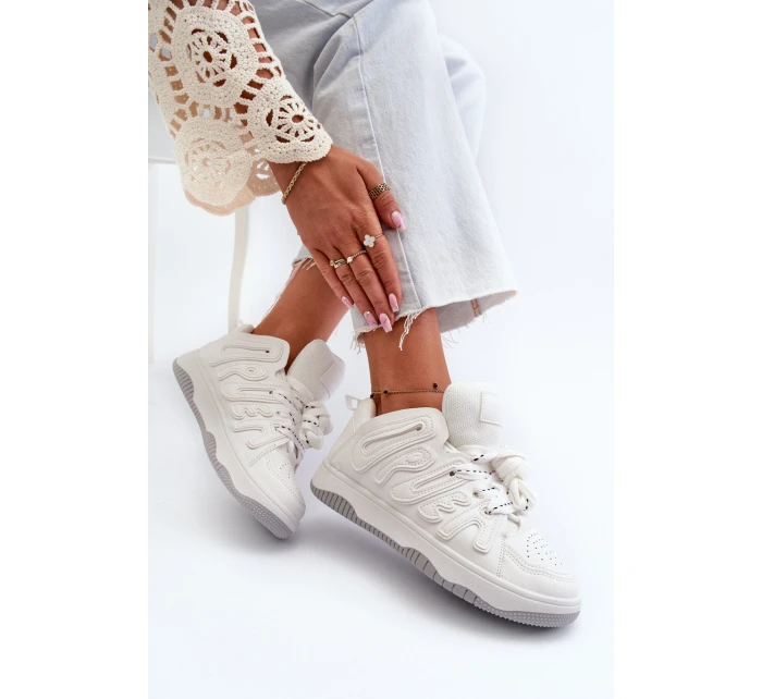 Dámské tenisky z ekologické kůže bílé Berilla Dámské tenisky z ekologické kůže bílé Berilla