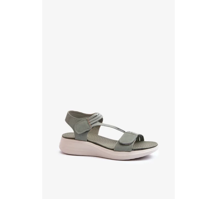 Dámské pohodlné sandály na suchý zip zelená Eladora Dámské pohodlné sandály na suchý zip zelená Eladora