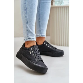 Dámské Tenisky Na Platformě Zateplené Big Star Černé