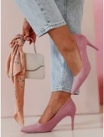 Dámské boty na podpatku fialové model 21985145 - Dstreet