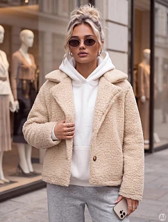 płaszcz damski typu beżowy model 22590875 - FashionStreet