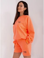 Dámská tepláková souprava s fluo oranžovými šortkami (813) Dámská tepláková souprava s fluo oranžovými šortkami (813)