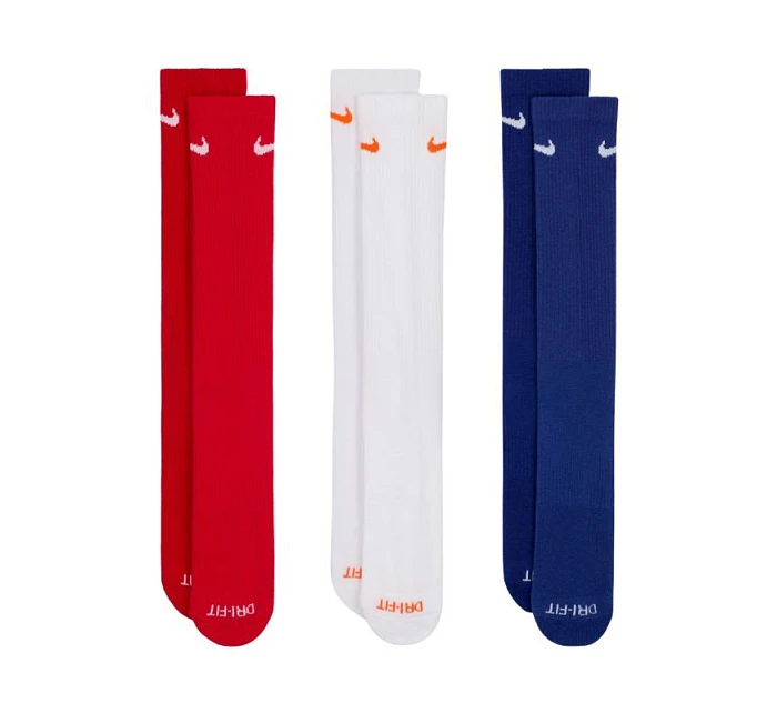 Ponožky Nike Everyday Plus Cushioned 3 páry červená, bílá, tmavě modrá SX6888 996