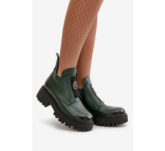 Zazoo Dámské kožené boty s ozdobou model 21669311 - Boto Zazoo Dámské kožené boty s ozdobou model 21669311 - Boto