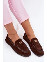 Dámské ploché mokasíny model 22100012 Čokoládové - VINCEZA