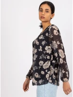 Halenka DHJ BZ 8643 1.37P černá a béžová