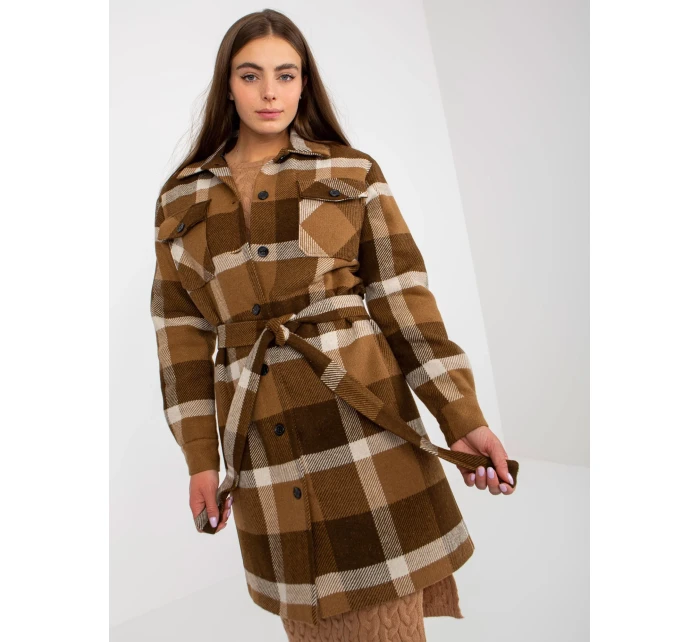 Dámský kabát LK PL  tmavě lila model 17761044 - FPrice