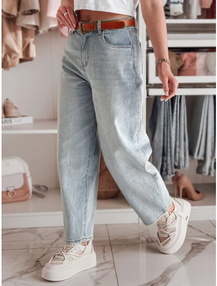 Dámské džínové kalhoty s páskem NEWFLOVER modré FashionStreet UY2435