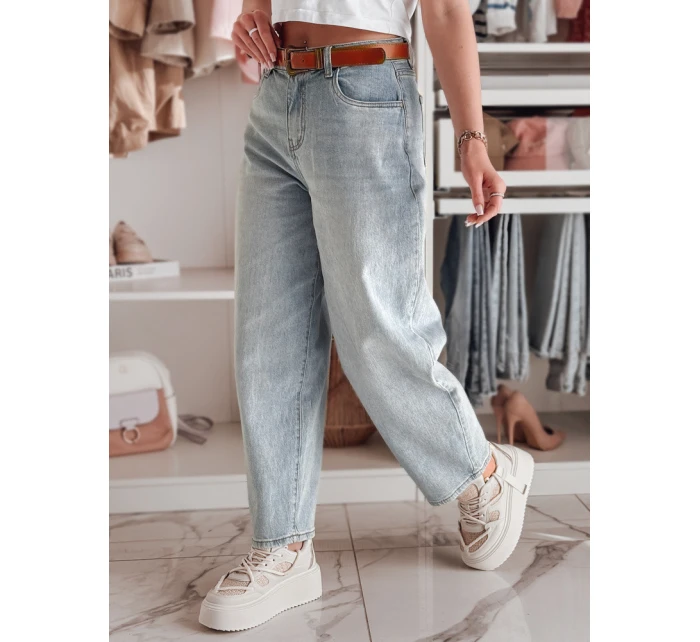 Dámské džínové kalhoty s páskem NEWFLOVER modré FashionStreet UY2435