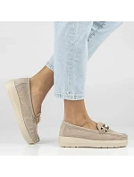 Béžové kožené mokasíny na model 22097362 - FILIPPO Béžové kožené mokasíny na model 22097362 - FILIPPO