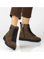 Dámské hnědé semišové kožené kotníkové boty Filippo model 22400220 Dámské hnědé semišové kožené kotníkové boty Filippo model 22400220