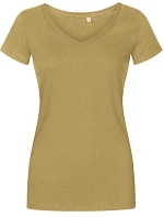 Dámské tričko X.O s výstřihem do V 40. olive model 22515379 - Promodoro Dámské tričko X.O s výstřihem do V 40. olive model 22515379 - Promodoro