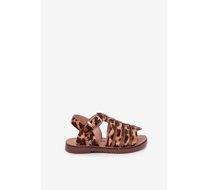 Dětské Sandály Dívčí Z Eko Kůže Leopard Mariana Dětské Sandály Dívčí Z Eko Kůže Leopard Mariana