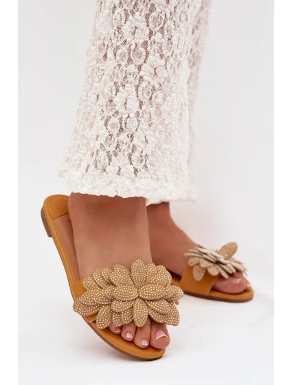 Dámské ploché s ozdobou Žluté Grelora