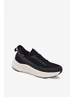 Pánské Sportovní Boty Textilní Na Platformě  Černé model 22147190 - Kobbo
