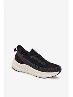 Pánské Sportovní Boty Textilní Slip-Ons Na Platformě Kobbo 102421 Černé