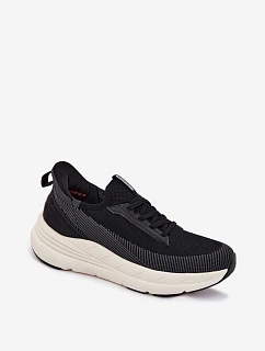 Pánské Sportovní Boty Textilní Na Platformě  Černé model 22147190 - Kobbo