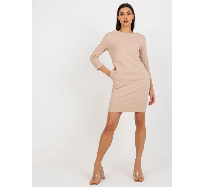 Sukienka TW SK BL model 21764472 beżowy - FPrice Sukienka TW SK BL model 21764472 beżowy - FPrice