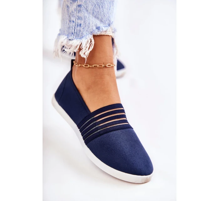 Dámské látkové tenisky Slip-On námořnická modre Lilis Dámské látkové tenisky Slip-On námořnická modre Lilis