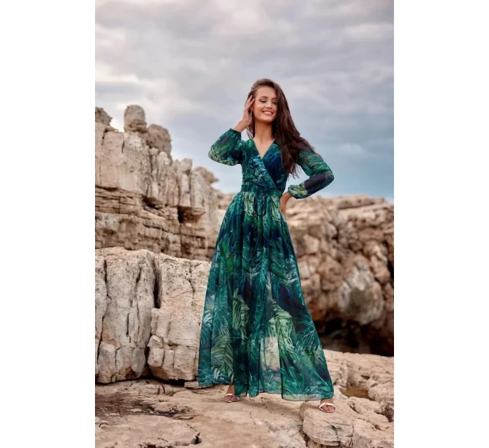 Dámské šaty SUK0419 U79 zelené- Roco Dámské šaty SUK0419 U79 zelené- Roco