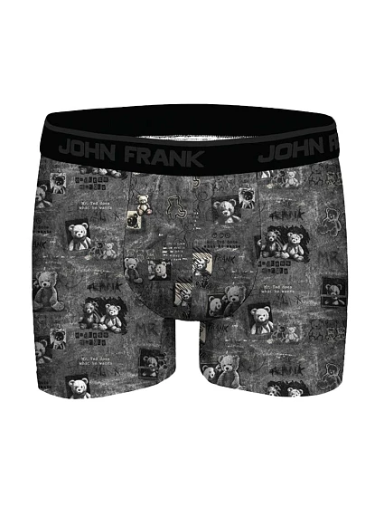 Pánské boxerky John Frank JFBDMOD188-DARK TEDDY Pánské boxerky John Frank JFBDMOD188-DARK TEDDY