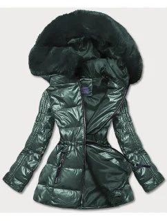 Zelená metalická dámská bunda (b8029-10)