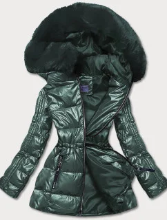 Zelená metalická dámská bunda (b8029-10)