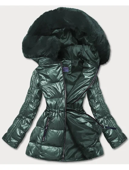 Zelená metalická dámská bunda (b8029-10)