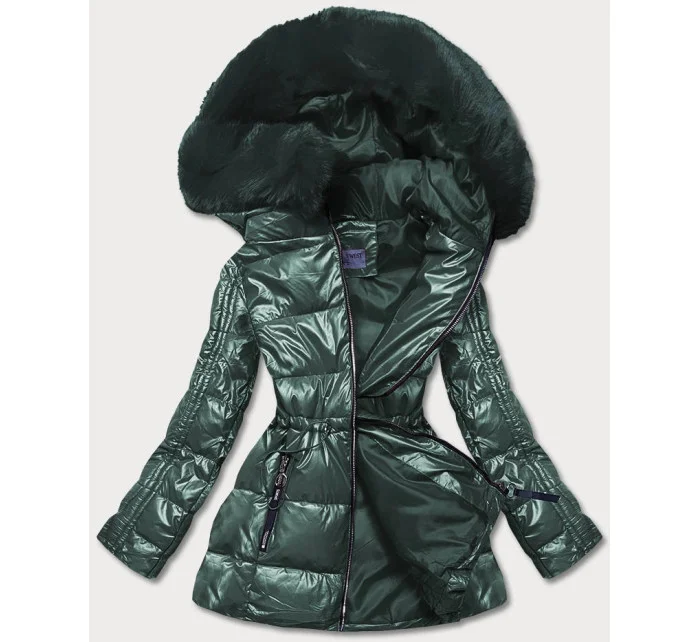 Zelená metalická dámská bunda (b8029-10)