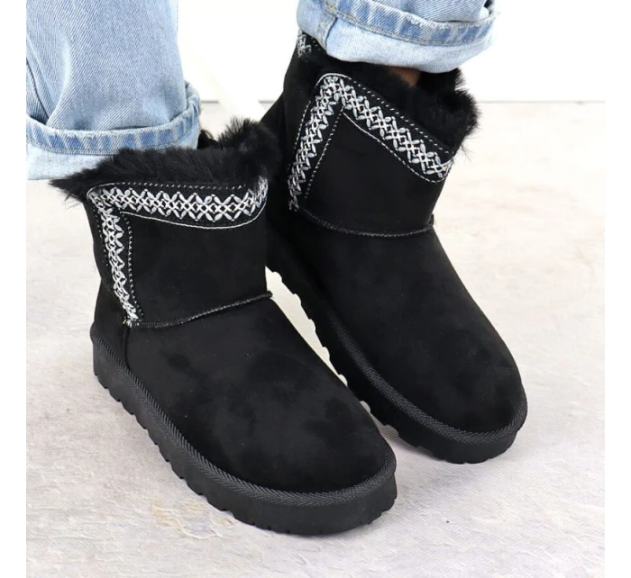 Dámské sněhule semišové černé Potocki 06303