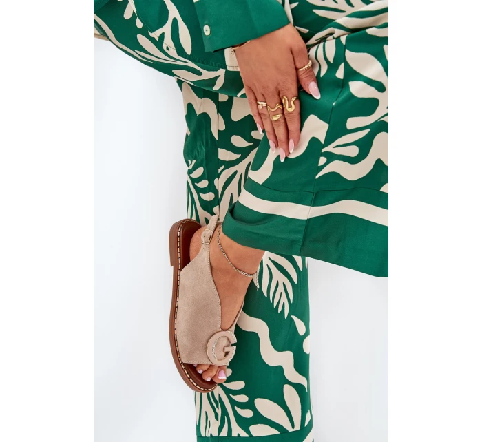 Ploché sandály s ozdobou béžové model 21685714 - Boto Ploché sandály s ozdobou béžové model 21685714 - Boto