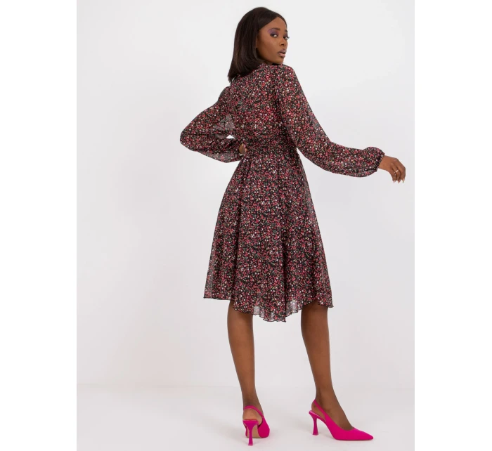 Šaty CHA SK 2903.21X černá a růžová