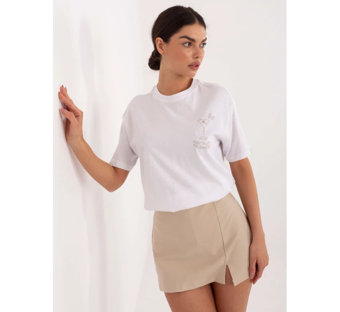 T shirt model 21795532 biały - FPrice T shirt model 21795532 biały - FPrice