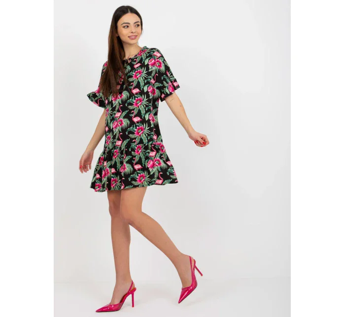 Šaty D73771M30306C černozelené Šaty D73771M30306C černozelené