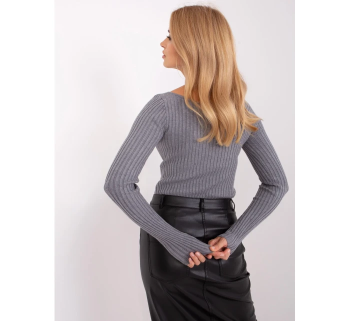 Sweter PM SW model 18955489 szary - FPrice Sweter PM SW model 18955489 szary - FPrice