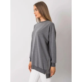 Dámská tunika RV TU model 19387253 tmavě šedá Basic - FPrice Dámská tunika RV TU model 19387253 tmavě šedá Basic - FPrice