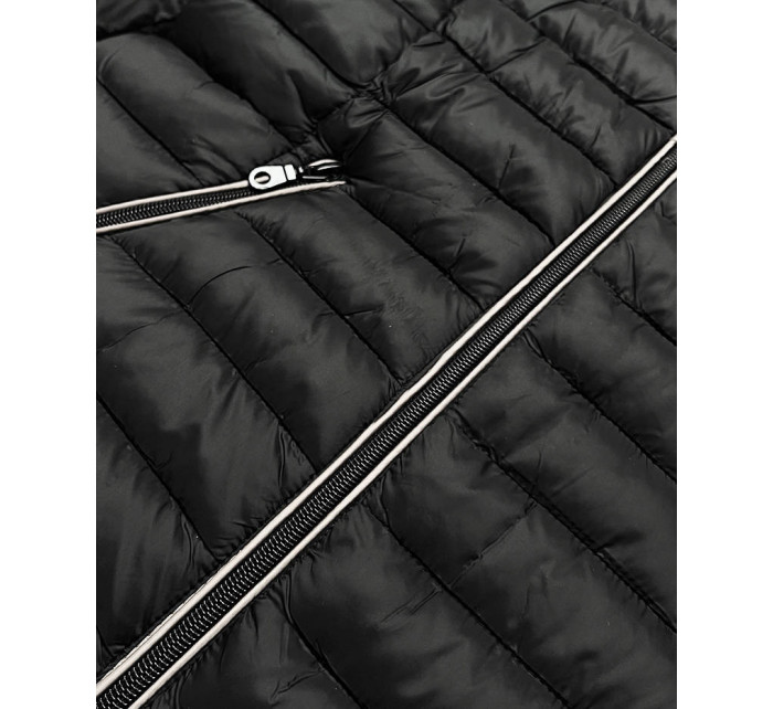 Černá prošívaná bunda s kapucí model 16980425 - Libland