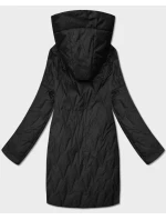 Dámská prošívaná bunda s asymetrickou spodní částí Goodlookin černá (B8592-1)