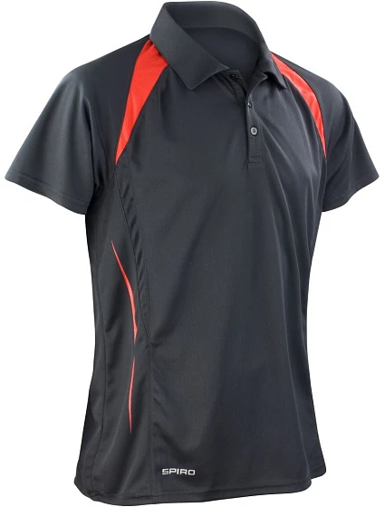 Spiro S 177M Pánské týmové piqué polo 29.177M black/red Spiro S 177M Pánské týmové piqué polo 29.177M black/red