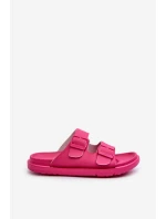 Lehké pěnové dámské žabky s přezkami Big Star NN274A754 Fuksie Lehké pěnové dámské žabky s přezkami Big Star NN274A754 Fuksie